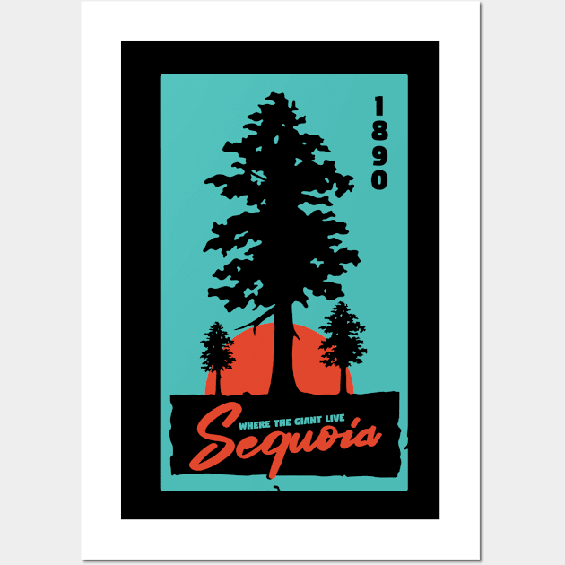 California Sequoia Trees National Park T-Shirt Wall Art by Terrybogard97